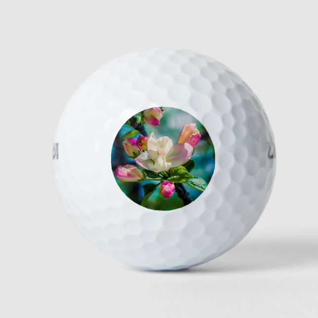 Crabapple flower and buds golf balls (Front)