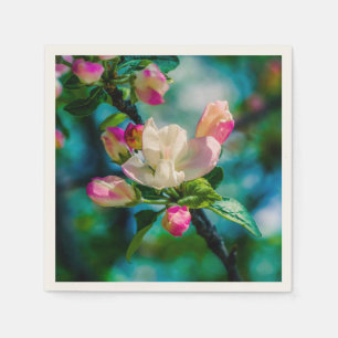 Crabapple flower and buds napkin