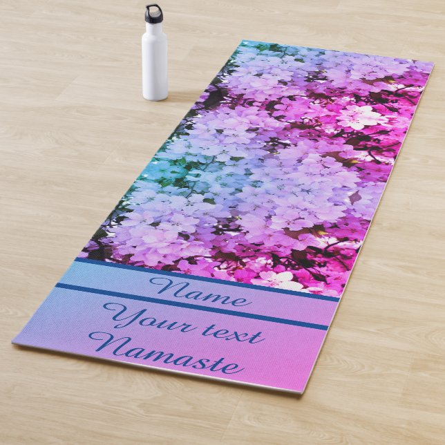 Crabapple Flower Blossoms Close Up Personalised Yoga Mat (In Situ)