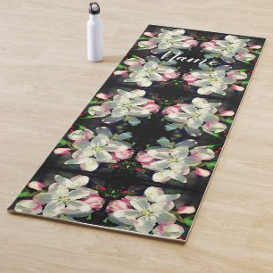 Crabapple Spring Blossoms Abstract Personalised Yoga Mat