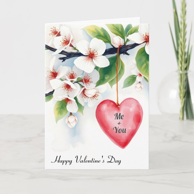Crabapple Tree Heart Valentine's Day Card (Front)