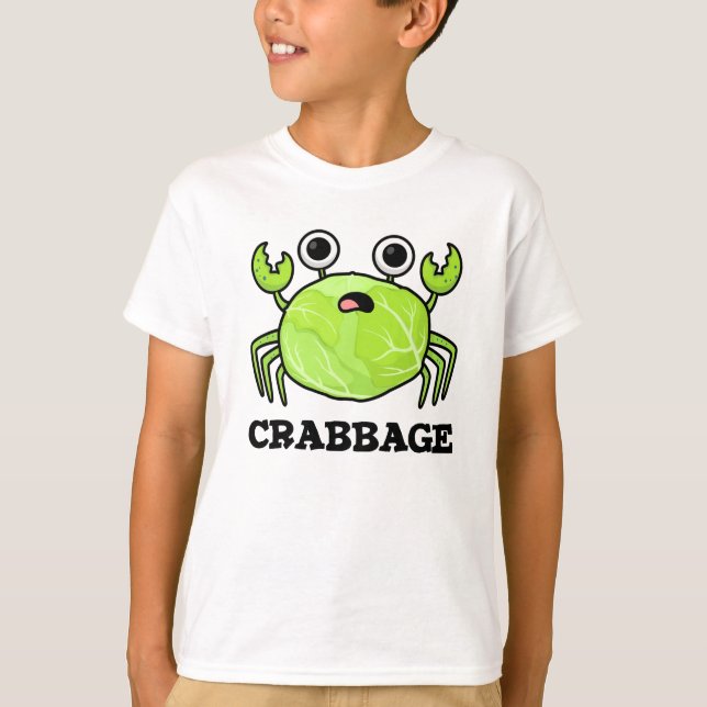 Crabbage Funny Cabbage Crab Pun T-Shirt (Front)