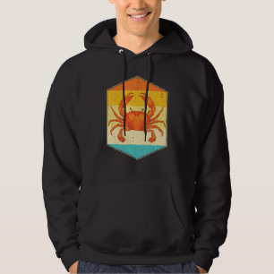 Crabbing Sea Animal Retro Seafood Crab Hoodie