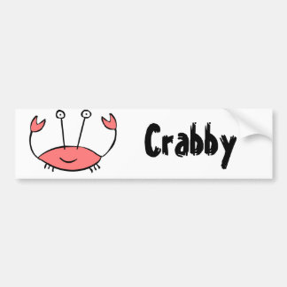 Crabby Bumper Sticker
