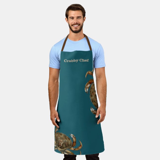 Crabby Chef Men's Apron Name Template (Worn)