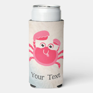 Crabby Crab Design Seltzer Can Cooler
