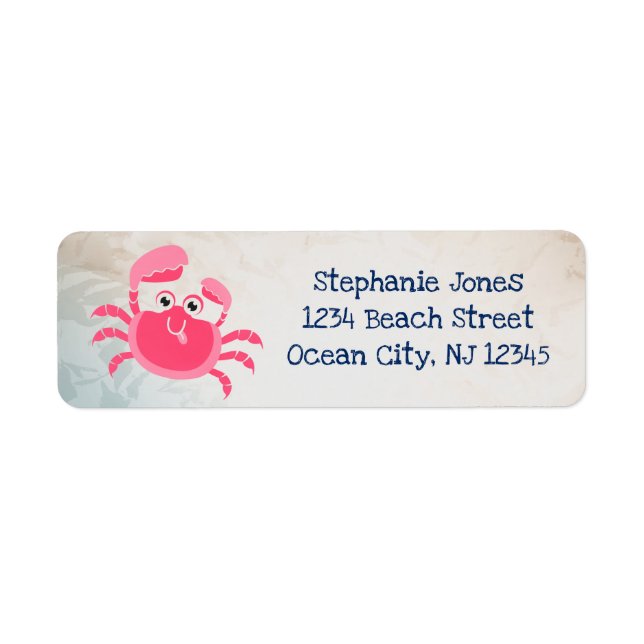 Crabby Crab Return Address Labels (Front)