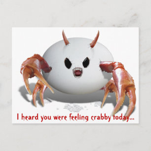 Crabby Egg Postcard