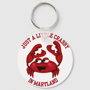 Crabby in Maryland Key Ring