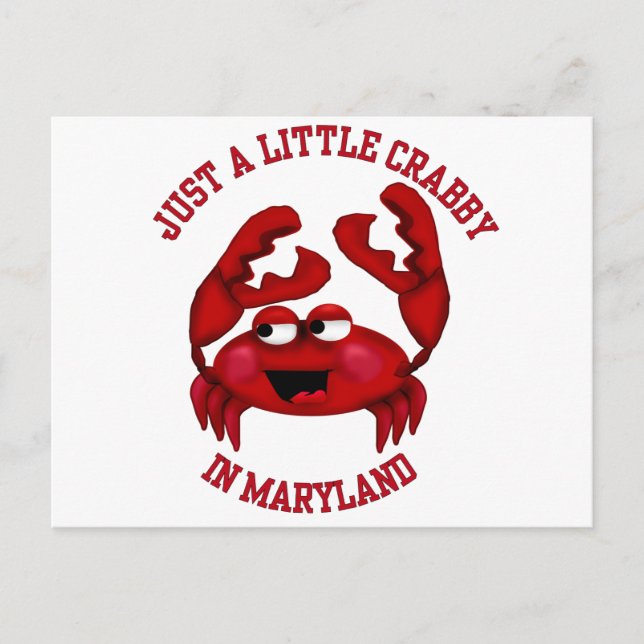 Crabby in Maryland Postcard (Front)