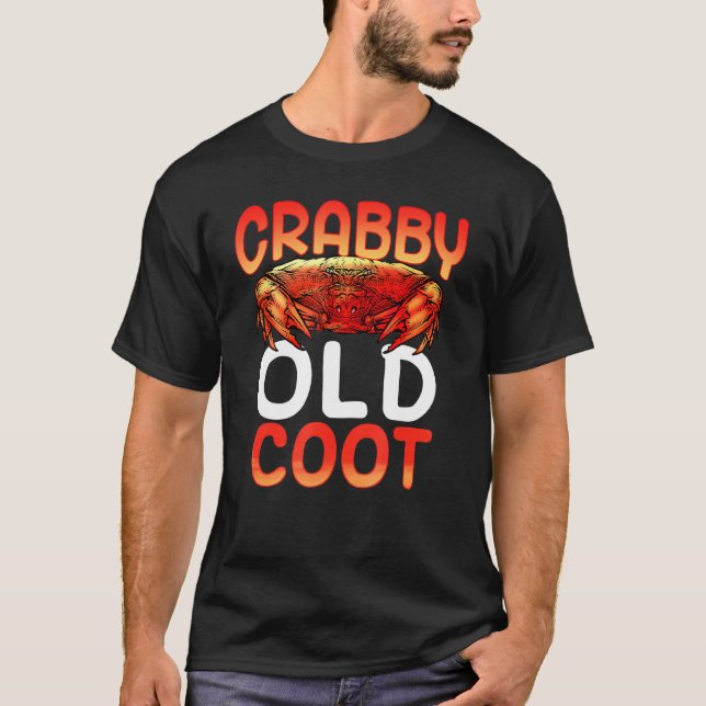 Crabby Old Coot Crab T-Shirt (Front)