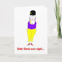 Crabby Senior Woman Birthday Card