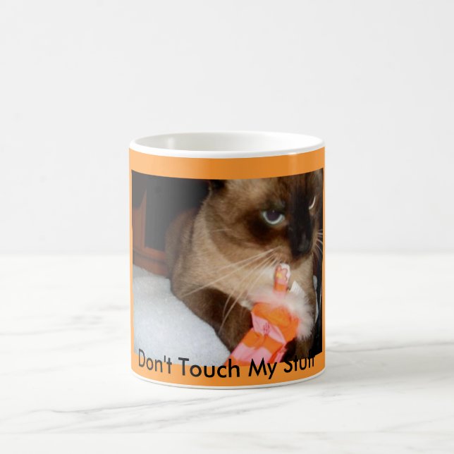 Crabby Siamese  Cat Coffee Mug (Center)