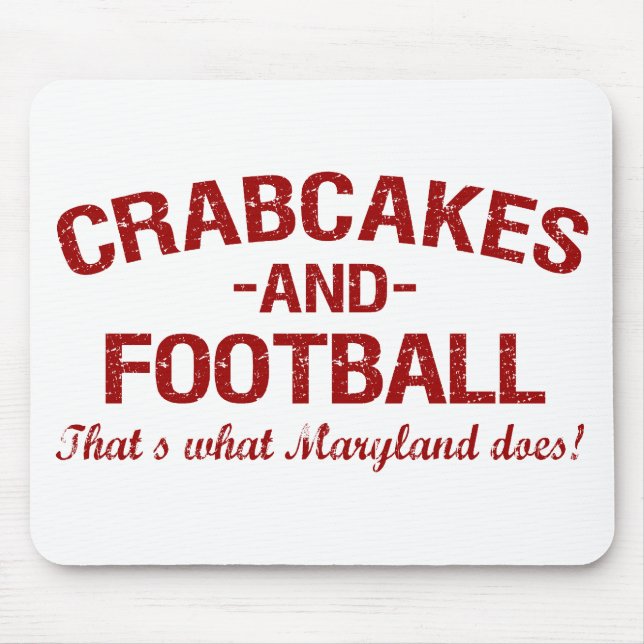 Crabcakes and Football Mouse Pad (Front)