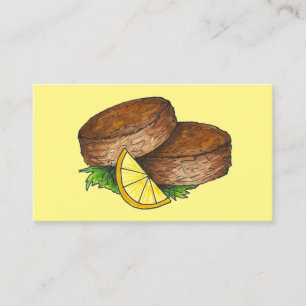 Crabcakes Crab Cakes Seafood Chef Food Restaurant Business Card