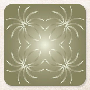 crabs in circle square paper coaster