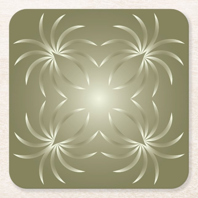 crabs in circle square paper coaster (Front)