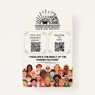 Crabs on the Shore Join and Register Badge ID Badge