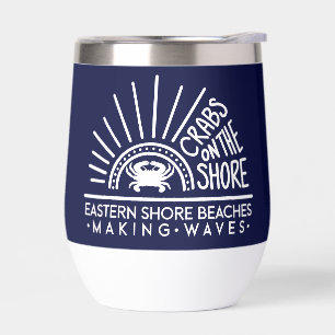 Crabs on the Shore Wine Tumbler