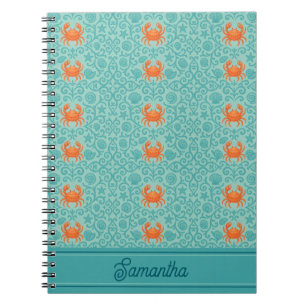 Crabs Ornamental Symphony Personalised Notebook