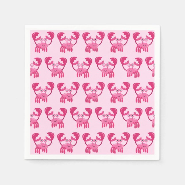 Crabs Seashore Party Napkin (Front)