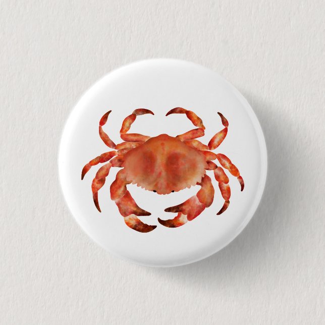 Crabs Seaside Coastal Nautical 3 Cm Round Badge (Front)