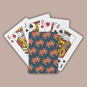 Crabs Seaside Pattern Playing Cards