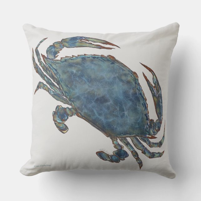 Crabs - True Blue Cushion (Front)