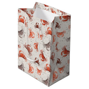 Crabs – Watercolor Pattern Medium Gift Bag