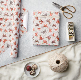 Crabs – Watercolor Pattern Wrapping Paper