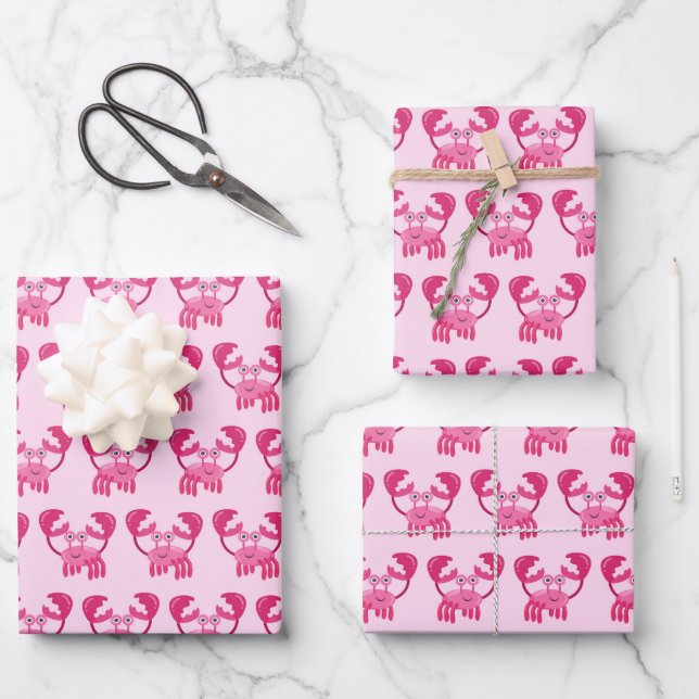 Crabs Wrapping Paper, Sea Life Gift Wrap (Front)