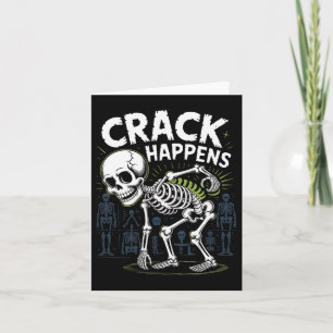 Crack Happens Funny Osteopath Spine Halloween Card