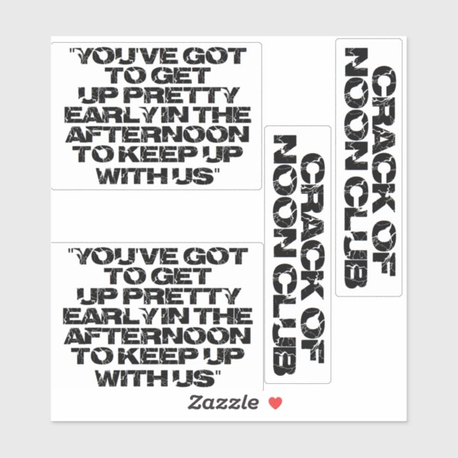 Crack of Noon Club! Join Our Club (Sheet)