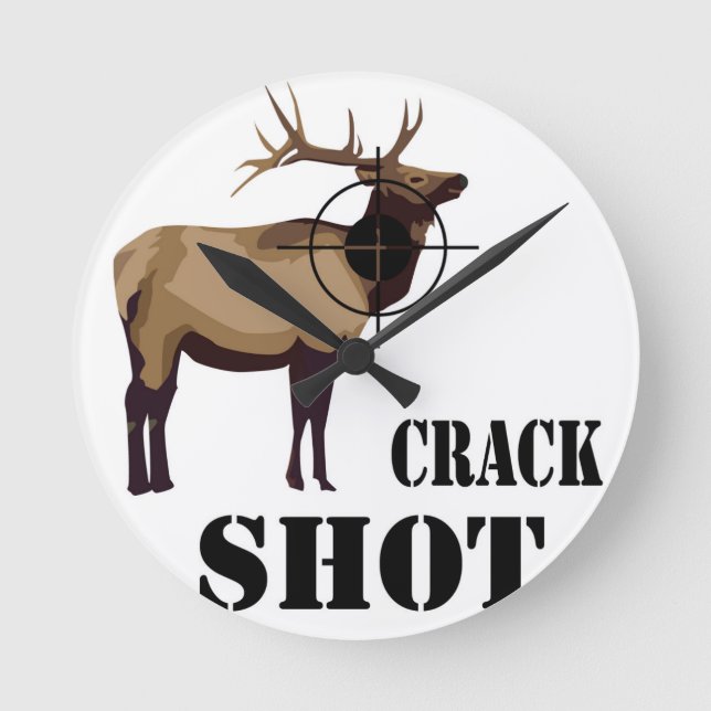 crack shot round clock (Front)