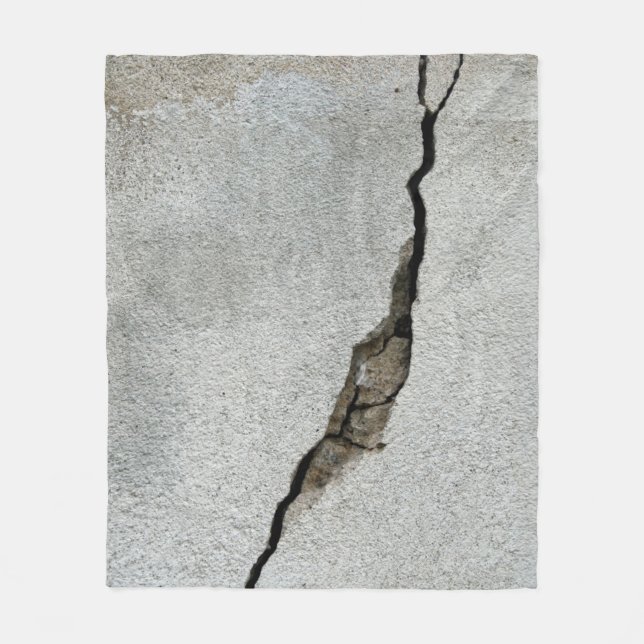 Crack wall concrete texture stone fleece blanket (Front)
