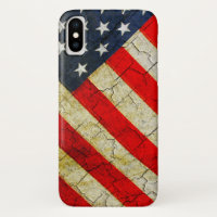Cracked American flag