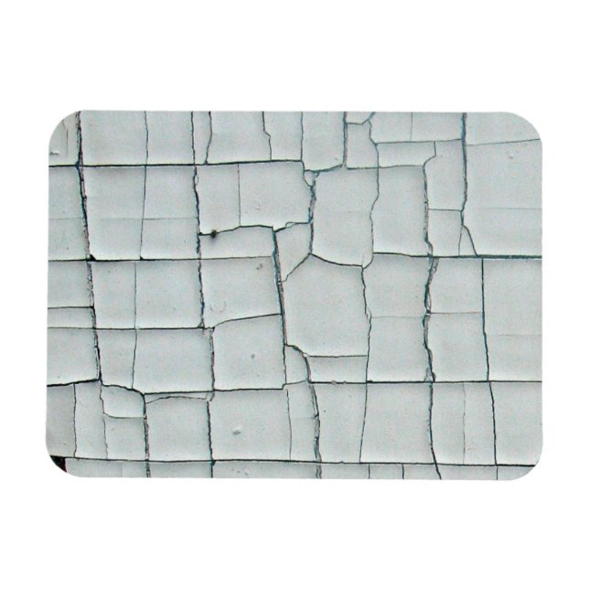 Cracked and Chipped White Paint Magnet (Horizontal)