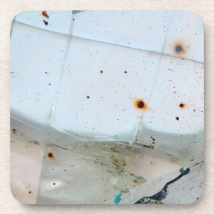 Cracked and Rusty Glass Coaster