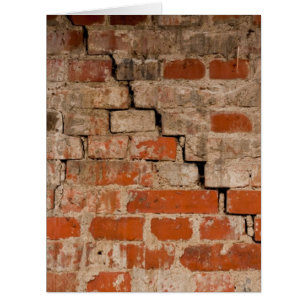 Cracked brick wall