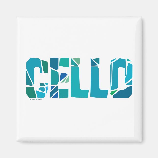 Cracked Cello Magnet (Front)