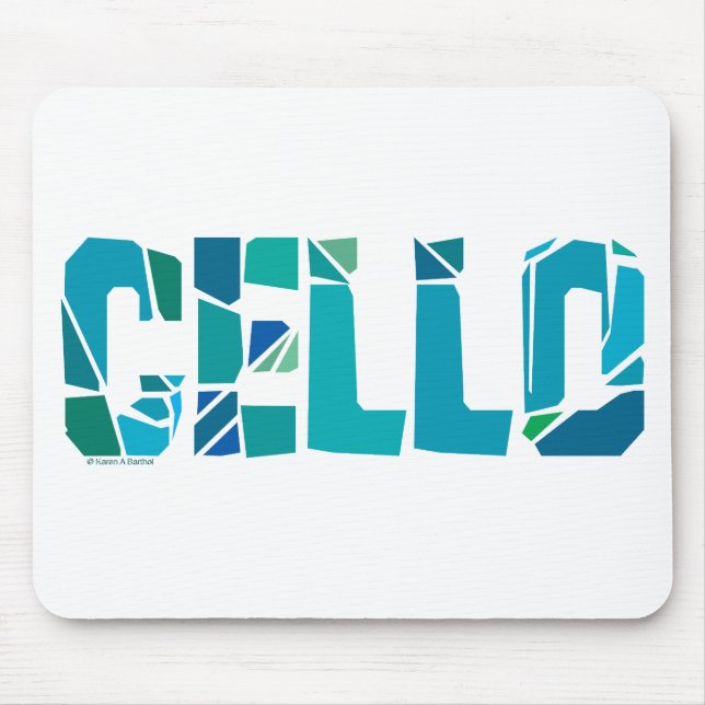 Cracked Cello Mouse Pad (Front)