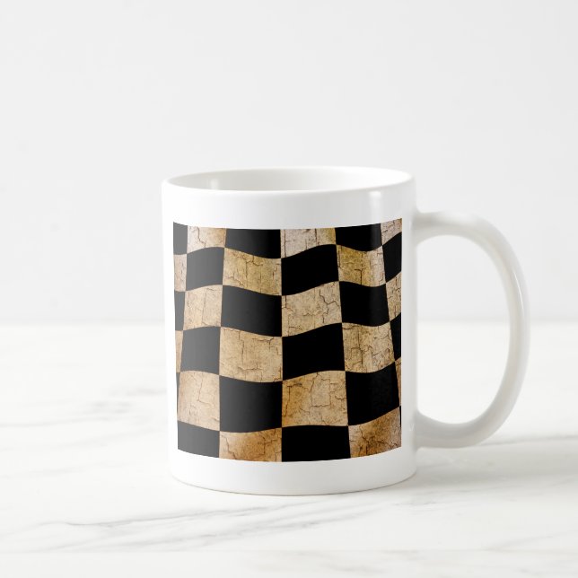 Cracked checker flag coffee mug (Right)