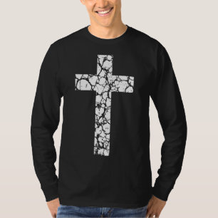 Cracked Christian Cross Jesus Loves You Religiou T-Shirt