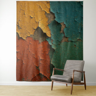 Cracked Colors Symphony – Texture Art of Time Tapestry