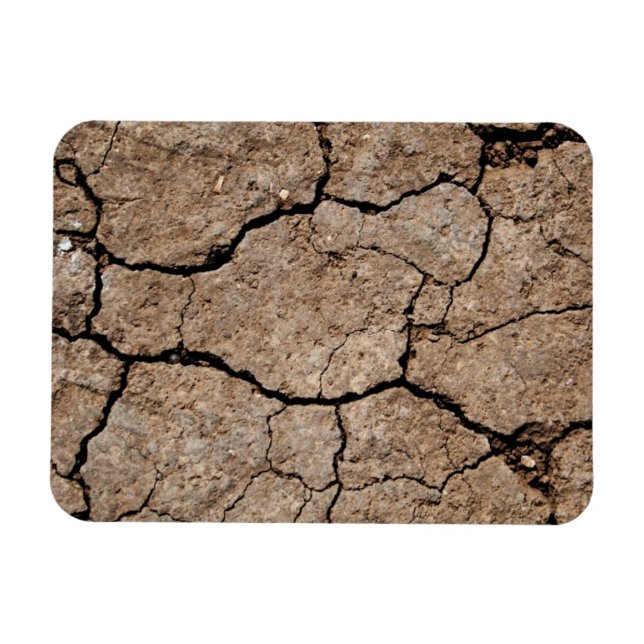 Cracked Dried Mud Magnet (Horizontal)