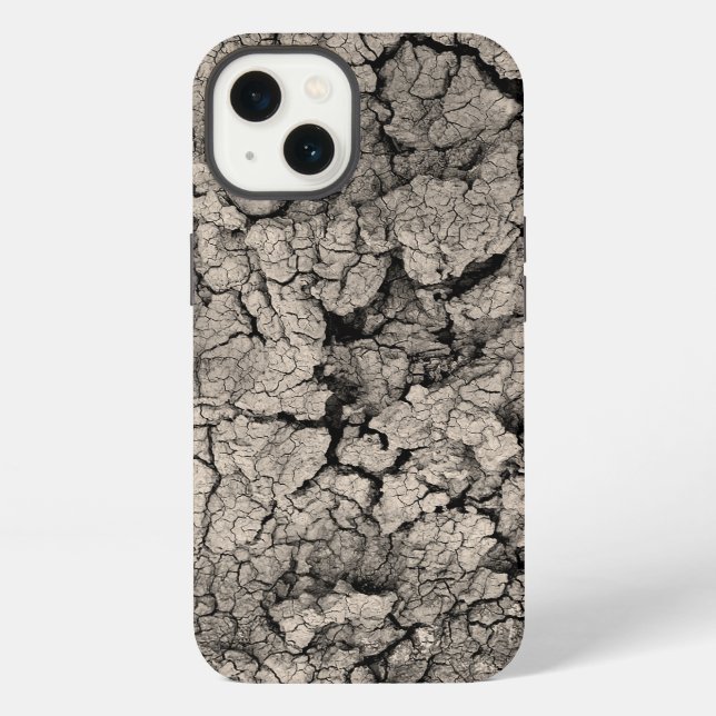 Cracked Earth Cool Texture iPhone Case (Back)