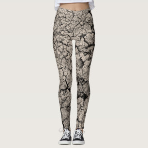 Cracked Earth Cool Texture Leggings