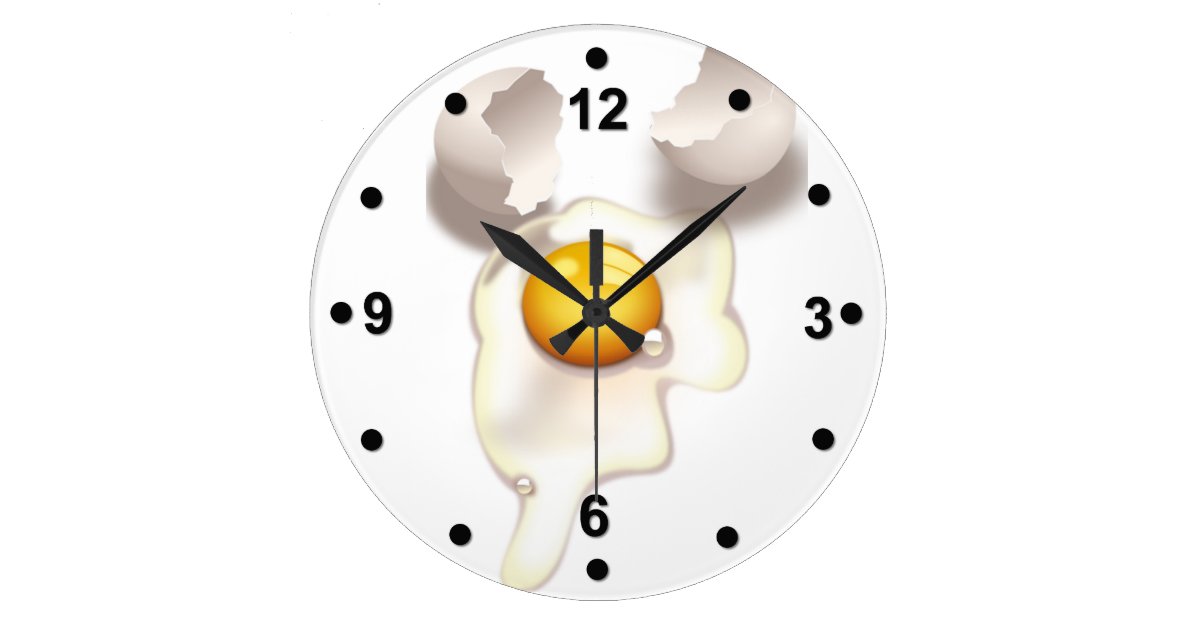 Cracked Egg Kitchen Wall Clock Zazzle.co.nz