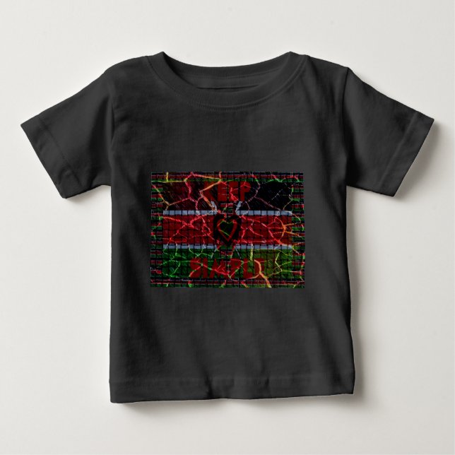 Cracked Flag: Keep It Simple - Kenyan Resilience  Baby T-Shirt (Front)
