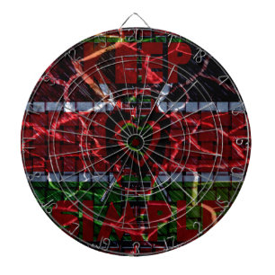 Cracked Flag: Keep It Simple - Kenyan Resilience Dartboard